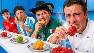 4 Países VS Los Ajíes Más Picantes Del Mundo