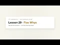 Lesson 29 Five Whys LeanProjax The Complete Guide