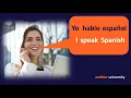 Spanish - I speak Spanish Yo hablo espanol