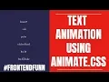 Text Animation Tutorial with HTML CSS JavaScript and Animate css