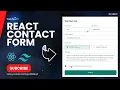 Build a Responsive Contact Form with React and Tailwind CSS Full Validation Error Handling
