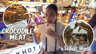 Trying CROCODILE MEAT for the first time! 🐊 (THAILAND DAY 2) | Kumander Karla