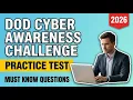 DoD Cyber Awareness Challenge 2026 Exam Prep 1 Hr Realistic Questions Answers