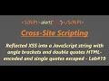 Reflected XSS into a JS string with angle brackets HTML-encoded single quotes escaped - Lab