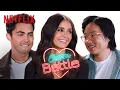 Love Hard Cast Try Pick Up Lines on Each Other Charm Battle Netflix