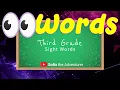 Sight Words for Third Grade Learn to Read English Fluently Dolch Word List Practice 100 Words