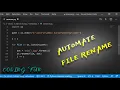 Rename 1000 files in 5 seconds with Python