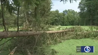 National Weather Service out surverying damage in Tolland County