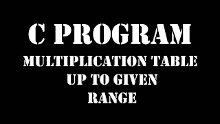 generate the multiplication table of a number using for loop
