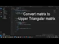 Java Program to display the upper triangular matrix Visual Studio Code