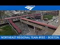 Amtrak Northeast Regional 163 to Boston Announcements at Metropark