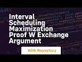 interval scheduling maximization proof w exchange argument