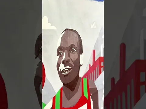 ENTREGUEI MINHA ARTE PARA O MAIOR MARATONISTA DE TODOS OS TEMPOS! #maratonista #kipchoge #arte #art