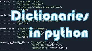 8 Using dictionaries in python