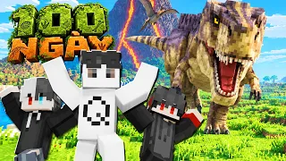 Tôi Sinh Tồn 100 Ngày Trong Minecraft Đại Dịch Khủng Long Kỉ Jura Cùng Kira Và Siro!