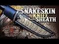 Making a Snakeskin Knife Sheath with Vinegaroon Vinegar Black Leather Cowboy Cosplay Leatherworking