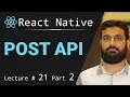 POST API in React Native in Hindi React Native Web Services in Hindi Urdu Hindi