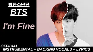 Download BTS (방탄소년단) 'I'm Fine' Official Karaoke With Backing Vocals + Lyrics MP3