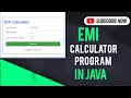 EMI calculator program in Java
