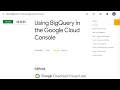 Using BigQuery in the Google Cloud Console GSP406