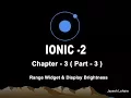 Ionic Tutorial - Chapter