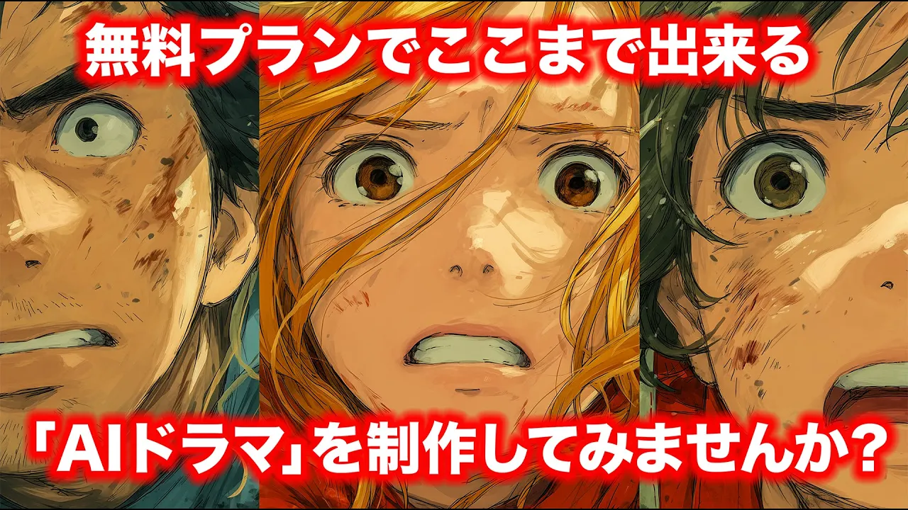 生成AIの無料プランだけでここまで制作できるのは驚き。ぜひ試してみてください/ 「AIドラマ」を制作してみませんか?