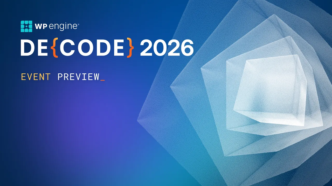 WP Engine DE{CODE} 2026 event teaser
