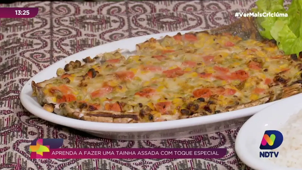 Receita Ver Mais: aprenda a preparar uma tainha assada com salpicão