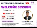 Internship Guidance Welcome Session Batch 112 TechnoHacks Solutions Pvt Ltd Sandip Gavit