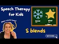 S Blends with Flashcard Practice Speech Therapy Articulation