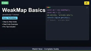 WeakMap Basics - Complete JavaScript Tutorial