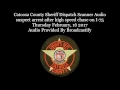 Dispatch Scanner suspect arrest after high speed chase on I-75 in Catoosa County