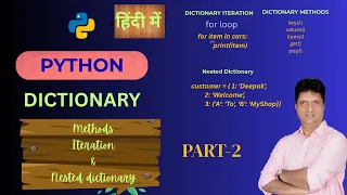 Dictionary Built-in-Methods Iterations Nested Dictionaries in Python Python Tutorials for Beginners