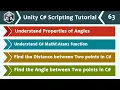 Calculate Distance Angles Between Points - Unity C Scripting Tutorial 63