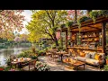 Lagu Calming Morning Jazz Music at Cozy Spring Coffee Shop Corner with Forest Sounds for Good Mood