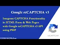 Integrate Google reCAPTCHA v3 in HTML Form with PHP