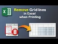 How to easily remove gridlines in Excel when printing