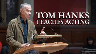 Oscar winning actor writer Tom Hanks gives the Oxford Union an acting lesson