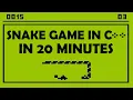 Snake Game in C in 20 minutes Tutorial