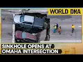 Sinkhole Opens at Omaha Intersection Traffic Camera Captures Moment as Two Cars Swallowed WION DNA