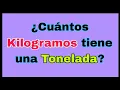 Cuantos KILOGRAMOS hay en una TONELADA Metrica t kg