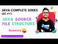 Java Source File Structure Summary Java OOPS Java Tutorial