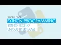 Python Programming - String Slicing Creating a Unique Username