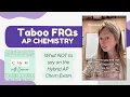 What NOT to say on the 2026 AP Chem exam