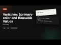 Sass - Web development basic Series Variables primary-color and Reusable Values