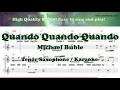 Download Lagu Quando Quando Quando - Michael Buble (Tenor/Soprano Saxophone Sheet Bb Key / Karaoke /Easy Solo)
