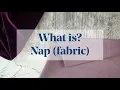 What is Nap Fabric Layout Tips Velvet Directional Prints