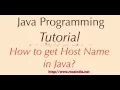 How to get Host Name in Java