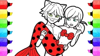 Miraculous Ladybug Coloring Pages Mermaid How to Draw and Color Ladybug Sereia Mermaid Cat Noir