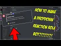 How To Make A Dropdown Reaction Role Bot WITHOUT CODING